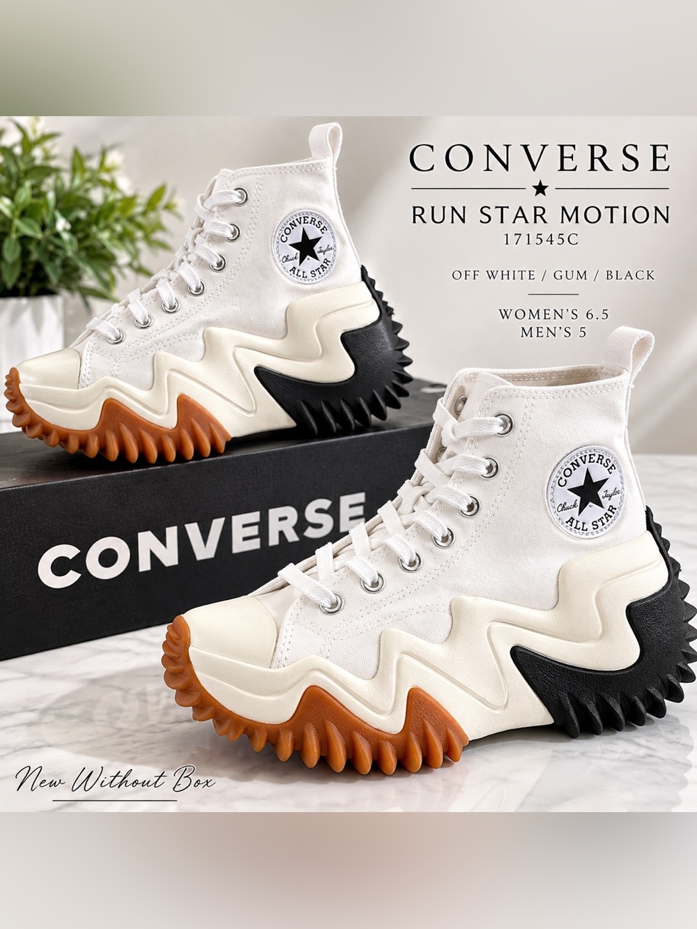 Converse Run Star Motion Platform High Tops 171545C W6.5 M5 NEW